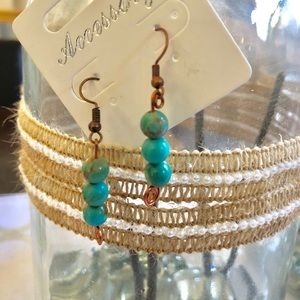 Genuine one of a kind Turquoise stone with copper